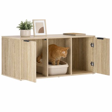 vidaXL Έπιπλο Κλουβί Γάτας Sonoma Δρυς 100 x 49 x 45 εκ.