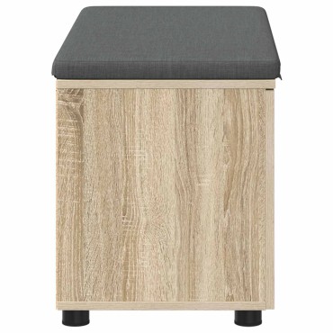 vidaXL Παγκάκι Χαλωρίου με μαξιλάρι Δρύς Sonoma 80x38x46 εκ 1 τεμ.
