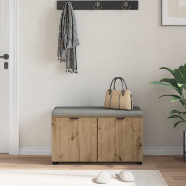 vidaXL Παγκάκι Χαλωρίου Τεχνίτικη Δρυς 80x38x46 εκ 1 τεμ.