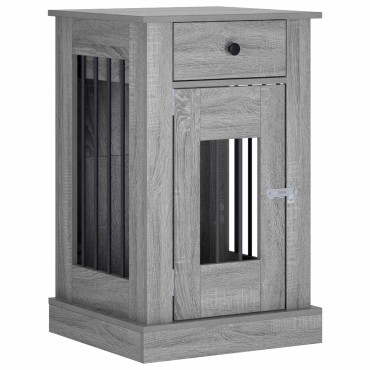 vidaXL Έπιπλο για κλουβί σκύλου Γκρι Sonoma 50 x 47,5 x 80 εκ.