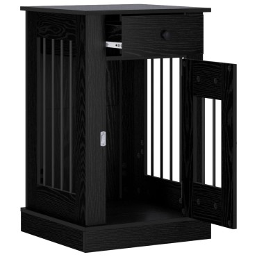 vidaXL Έπιπλο για κλουβί σκύλου Μαύρη Δρυς 50 x 47,5 x 80 εκ.