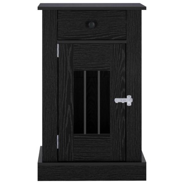 vidaXL Έπιπλο για κλουβί σκύλου Μαύρη Δρυς 50 x 47,5 x 80 εκ.