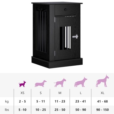 vidaXL Έπιπλο για κλουβί σκύλου Μαύρη Δρυς 50 x 47,5 x 80 εκ.