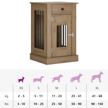 vidaXL Έπιπλο για κλουβί σκύλου Artisan Δρυς 50 x 47,5 x 80 εκ.