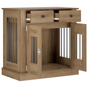 vidaXL Έπιπλο για κλουβί σκύλου Artisan Δρυς 80 x 47,5 x 80 εκ