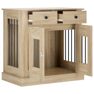 vidaXL Έπιπλο για κλουβί σκύλου Sonoma Δρυς 80 x 47,5 x 80 εκ