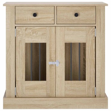 vidaXL Έπιπλο για κλουβί σκύλου Sonoma Δρυς 80 x 47,5 x 80 εκ