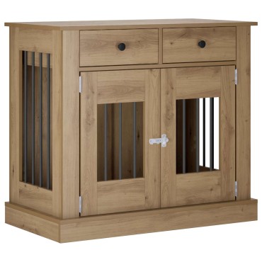 vidaXL Έπιπλο για κλουβί σκύλου Artisan Δρυς 90 x 47,5 x 80 εκ