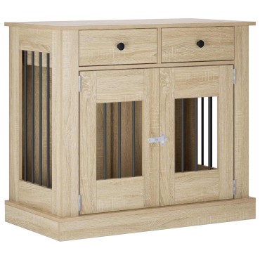 vidaXL Έπιπλο για κλουβί σκύλου Sonoma Δρυς 90 x 47,5 x 80 εκ