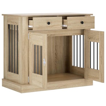 vidaXL Έπιπλο για κλουβί σκύλου Sonoma Δρυς 90 x 47,5 x 80 εκ