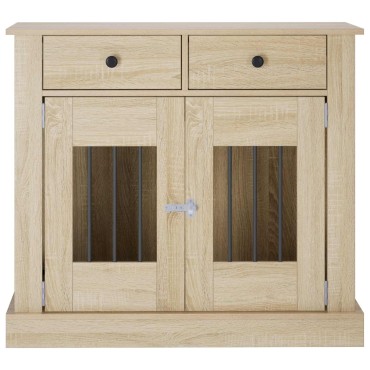 vidaXL Έπιπλο για κλουβί σκύλου Sonoma Δρυς 90 x 47,5 x 80 εκ