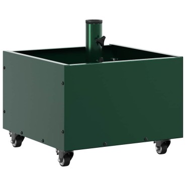vidaXL Βάση ομπρέλας 11.75 kg Πράσινο Ατσάλι τετράγωνο