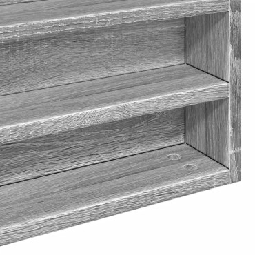 vidaXL Βιτρίνα Γκρι Sonoma 100x8,5x75cm από Επεξεργασμένο Ξύλο