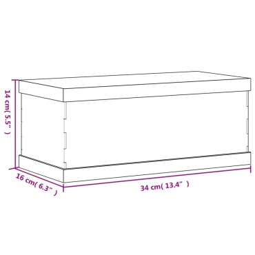 vidaXL Κουτί Βιτρίνα Διάφανο 34 x 16 x 14 εκ. Ακρυλικό