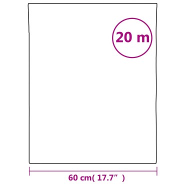 vidaXL Μεμβράνη Παραθύρου Ματ Γκρι 60x2000 εκ. PVC