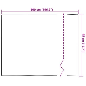 vidaXL Αυτοκόλλητη Μεμβράνη Παράθυρου Ματ ρίγες 45 x 500 cm PVC