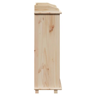 vidaXL Ράφι Κρασιού Φυσικό 58x28x90cm Στερεό ξύλο πεύκου 1 τεμ.