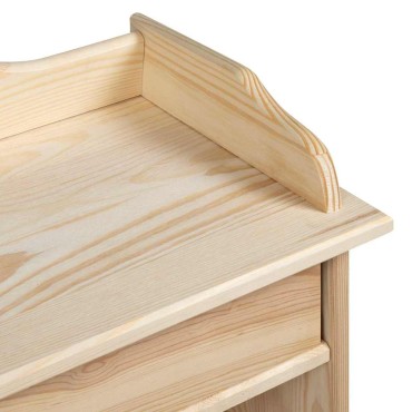 vidaXL Ράφι Κρασιού Φυσικό 58x28x90cm Στερεό ξύλο πεύκου 1 τεμ.