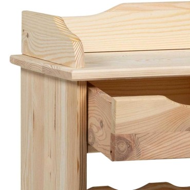 vidaXL Ράφι Κρασιού Φυσικό 58x28x90cm Στερεό ξύλο πεύκου 1 τεμ.