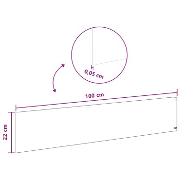 vidaXL Περίγραμμα γκαζόν 10 τμχ. 100 x 22 εκ Ατσάλι Ασημί