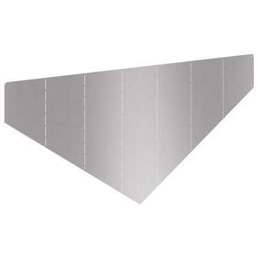 vidaXL Περίγραμμα γκαζόν 4 τμχ. 100 x 45 cm Ατσάλι Ασημί