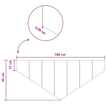 vidaXL Περίγραμμα γκαζόν 4 τμχ. 100 x 45 cm Ατσάλι Ασημί