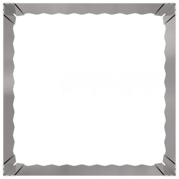 vidaXL Περίγραμμα γκαζόν 60 x 60 x 35 cm Ατσάλι Ασημί