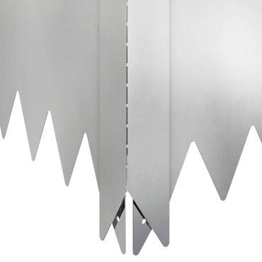 vidaXL Περίγραμμα γκαζόν 100 x 100 x 35 cm Ατσάλι Ασημί