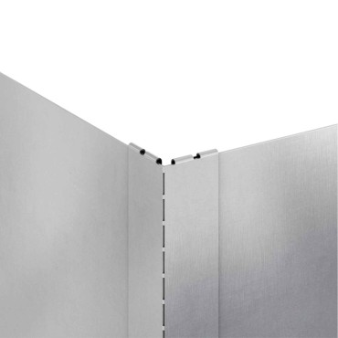 vidaXL Περίγραμμα γκαζόν 4 τμχ. 100 x 100 x 35 cm Ατσάλι Ασημί