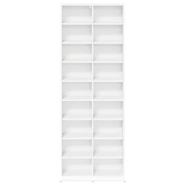 vidaXL Ντουλάπα CD Λευκό 65x23,5x175cm Επεξεργασμένο Ξύλο