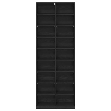 vidaXL Ντουλάπα CD Μαύρη Δρυς 65x23,5x175cm Επεξεργασμένο Ξύλο
