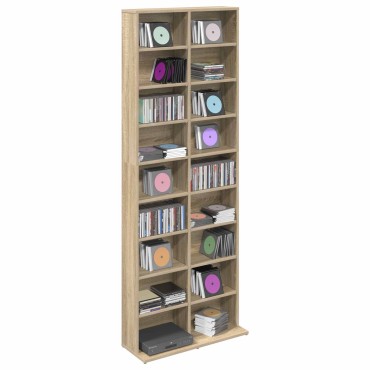 vidaXL Ντουλάπα CD Sonoma Δρυς 65x23,5x175cm Επεξεργασμένο Ξύλο