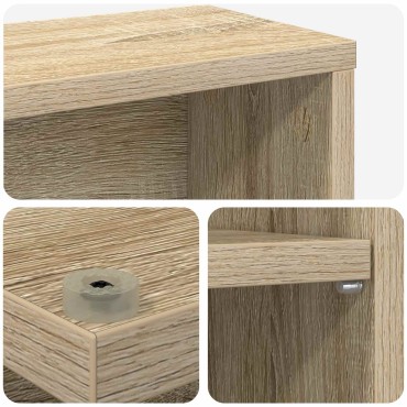 vidaXL Ντουλάπα CD Sonoma Δρυς 65x23,5x175cm Επεξεργασμένο Ξύλο