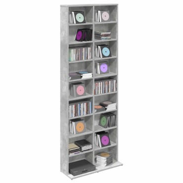 vidaXL Ντουλάπα CD Γκρι Σκυροδέματος 65x23,5x175cm
