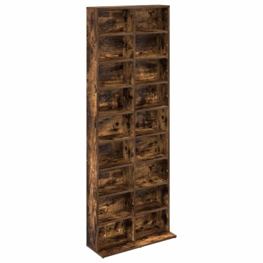 vidaXL Ντουλάπα CD Καπνισμένο Ξύλο Δρυός 65x23,5x175cm