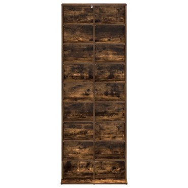 vidaXL Ντουλάπα CD Καπνισμένο Ξύλο Δρυός 65x23,5x175cm