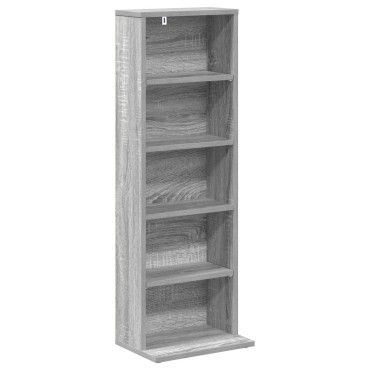 vidaXL Ντουλάπα CD Γκρι Sonoma 33x23,5x97,5cm Επεξεργασμένο Ξύλο