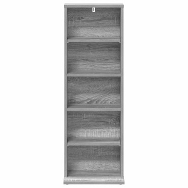 vidaXL Ντουλάπα CD Γκρι Sonoma 33x23,5x97,5cm Επεξεργασμένο Ξύλο