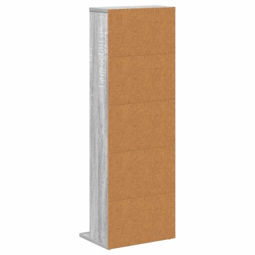 vidaXL Ντουλάπα CD Γκρι Sonoma 33x23,5x97,5cm Επεξεργασμένο Ξύλο