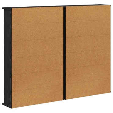vidaXL Ντουλάπα CD 2 τεμ. Μαύρη Δρυς 60x17x92cm