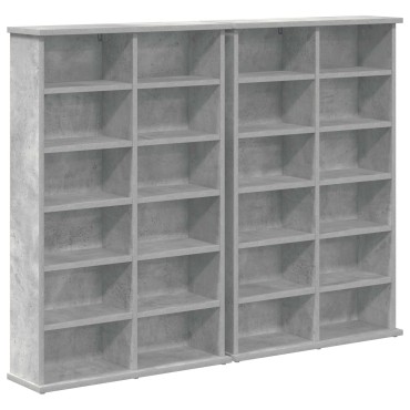 vidaXL Ντουλάπα CD 2 τεμ. Γκρι Σκυροδέματος 60x17x92cm