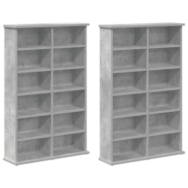 vidaXL Ντουλάπα CD 2 τεμ. Γκρι Σκυροδέματος 60x17x92cm