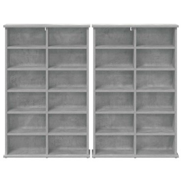 vidaXL Ντουλάπα CD 2 τεμ. Γκρι Σκυροδέματος 60x17x92cm
