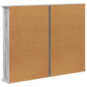 vidaXL Ντουλάπα CD 2 τεμ. Γκρι Sonoma 60x17x92cm