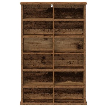 vidaXL Ντουλάπα CD Παλαιωμένο ξύλο 60x17x92cm Επεξεργασμένο Ξύλο