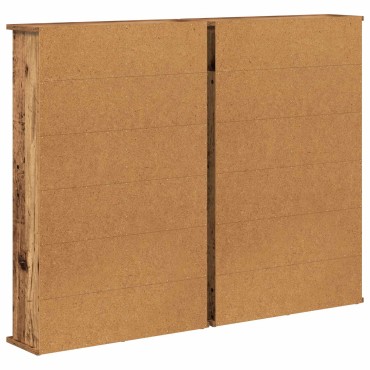vidaXL Ντουλάπα CD 2 τεμ. Παλαιωμένο ξύλο 60x17x92cm