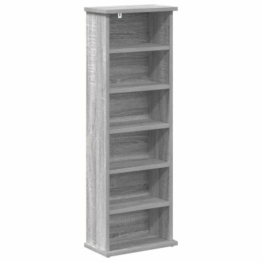 vidaXL Ντουλάπα CD Γκρι Sonoma 60x17x92cm Επεξεργασμένο Ξύλο