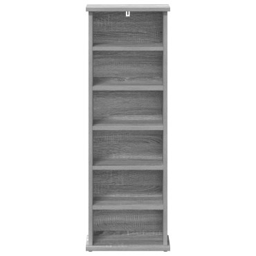vidaXL Ντουλάπα CD Γκρι Sonoma 60x17x92cm Επεξεργασμένο Ξύλο