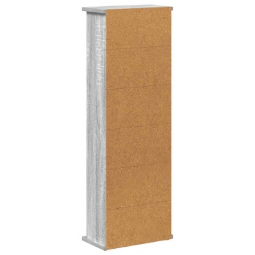 vidaXL Ντουλάπα CD Γκρι Sonoma 60x17x92cm Επεξεργασμένο Ξύλο