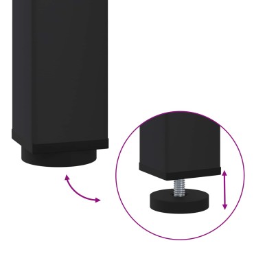 vidaXL Τραπέζι μπαρ κήπου Φυσικό και Μαύρο 141x80,5x105 εκ 1 τεμ.